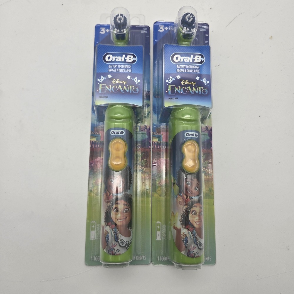 NEW NIP Oral-B Disney Encanto Battery Powered Electric Toothbrush Kids Lot of 2